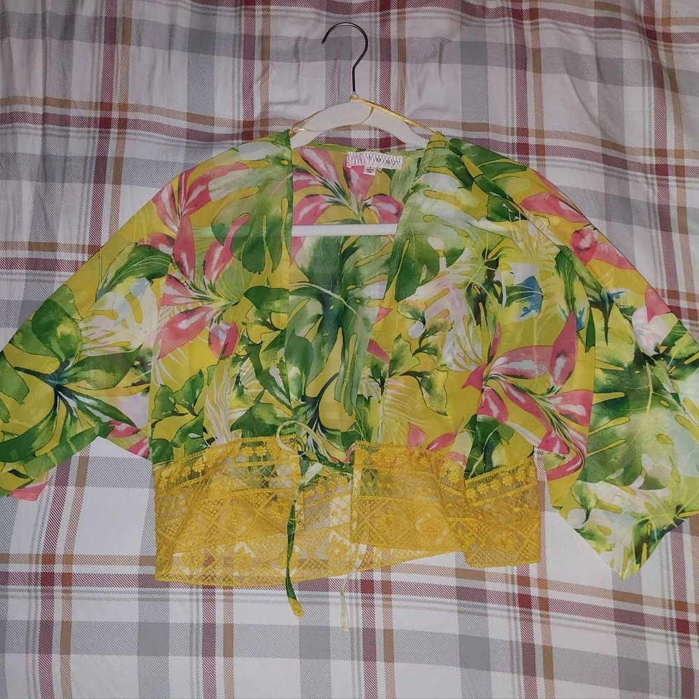 Tropical Bathing Suit Overpiece